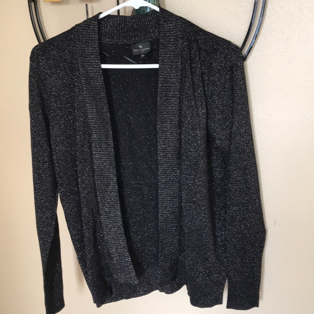 WORTHINGTON cardigan black w/ gold shimmering